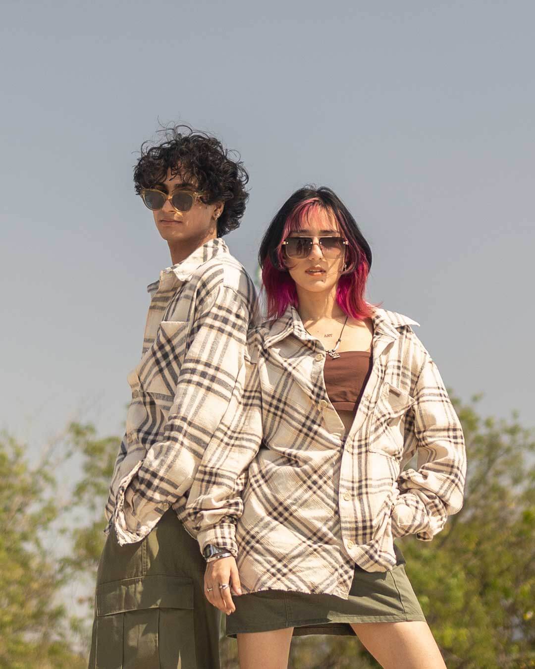 RWDY SUMMER PLAID SHIRT | IVORY