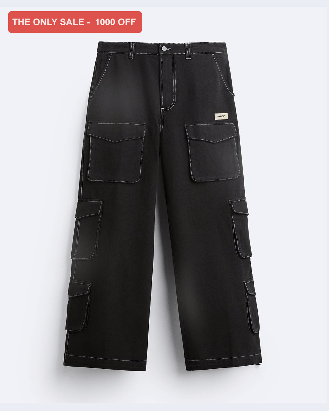BLACK DENIM CARGO 01