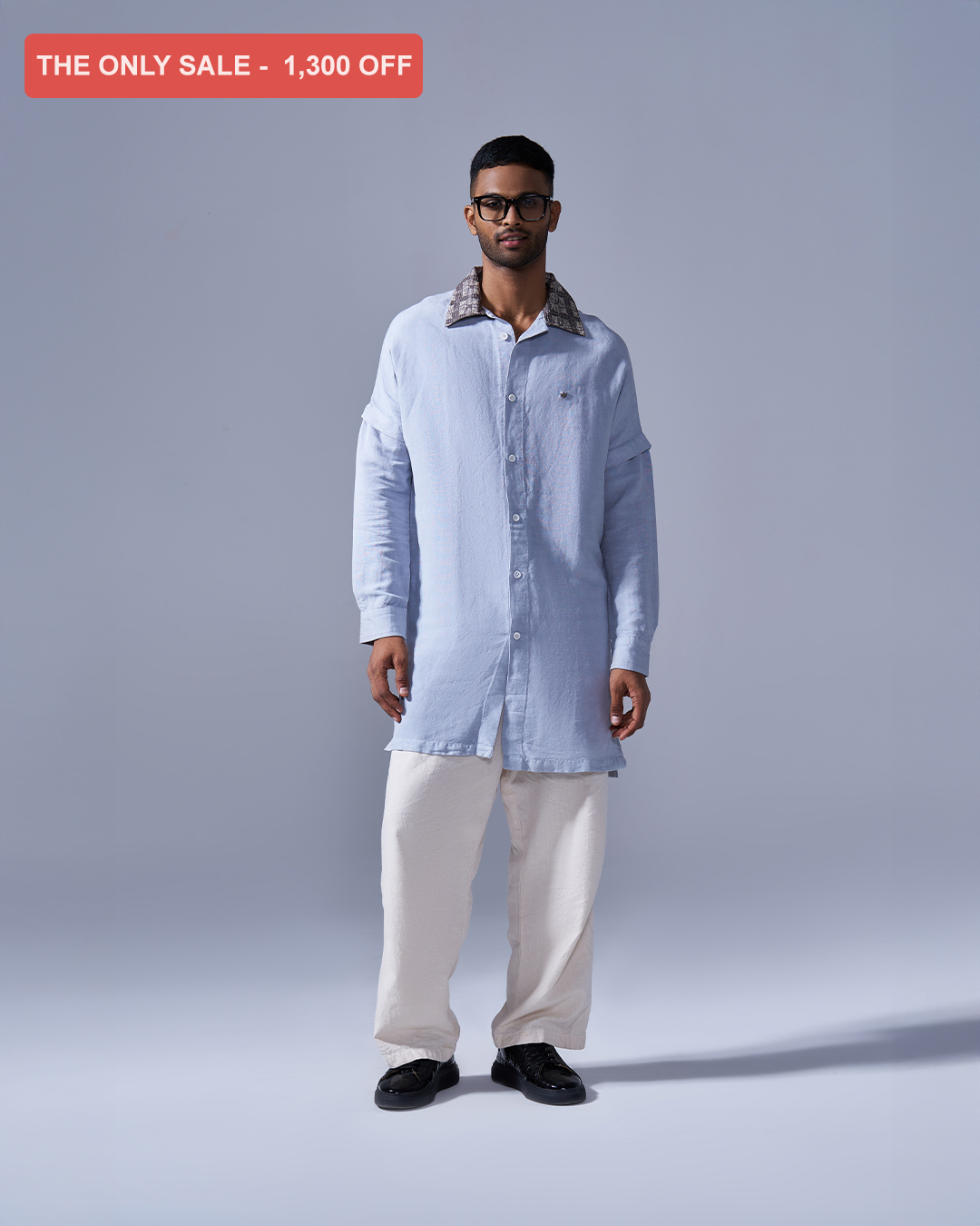 RWDY COLLAR KURTA | STONE GREY