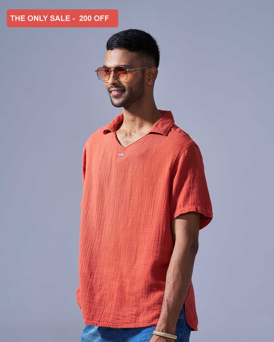 RWDY SOFT MUSLIN  SHIRT | RUST EMBER