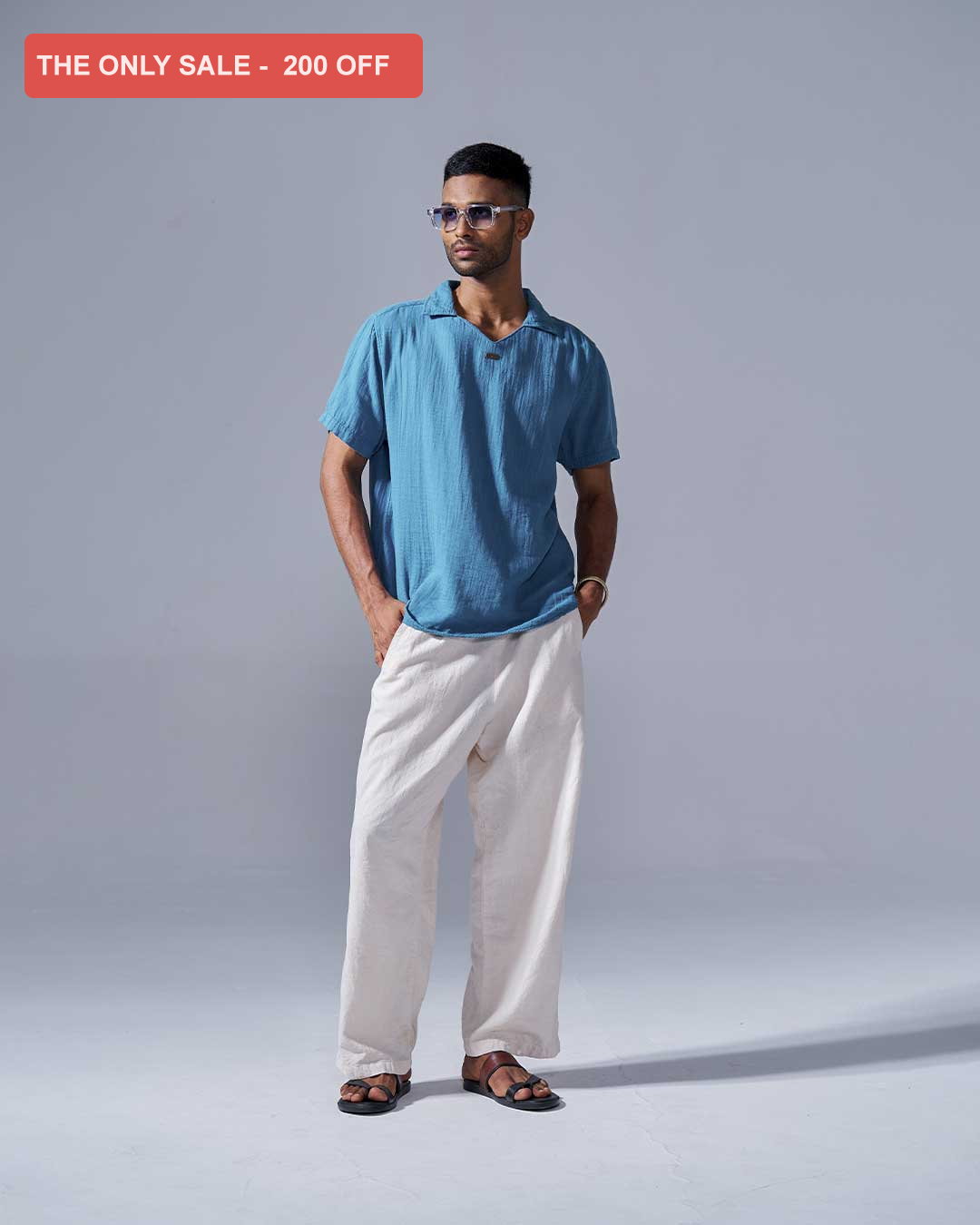 RWDY SOFT MUSLIN  SHIRT | STORM BLUE