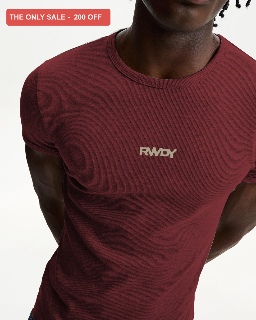 RWDY GANSTER MUSCLE TEE | CRIMSON HEAT