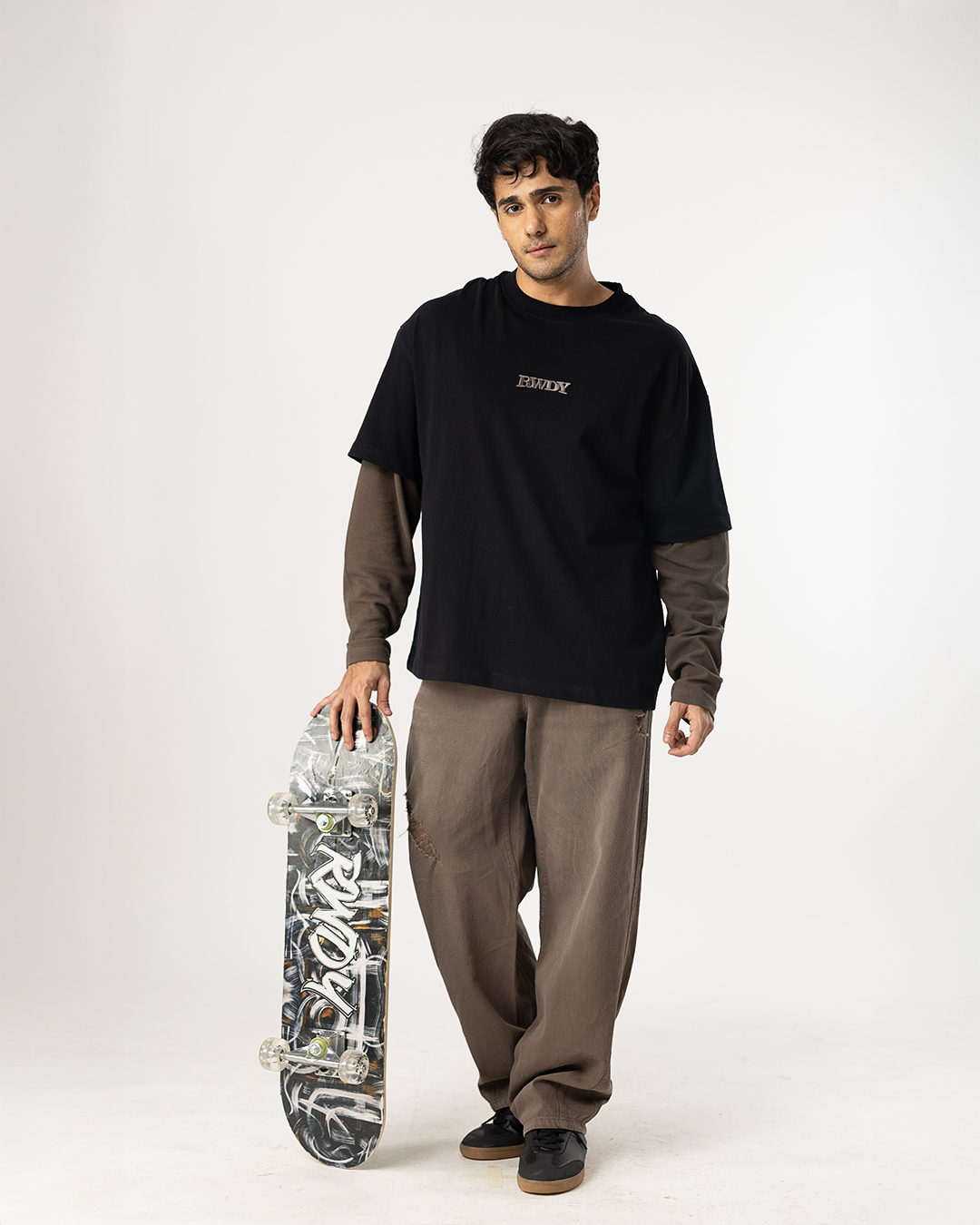 RWDY LAYERED TEE | JET BLACK