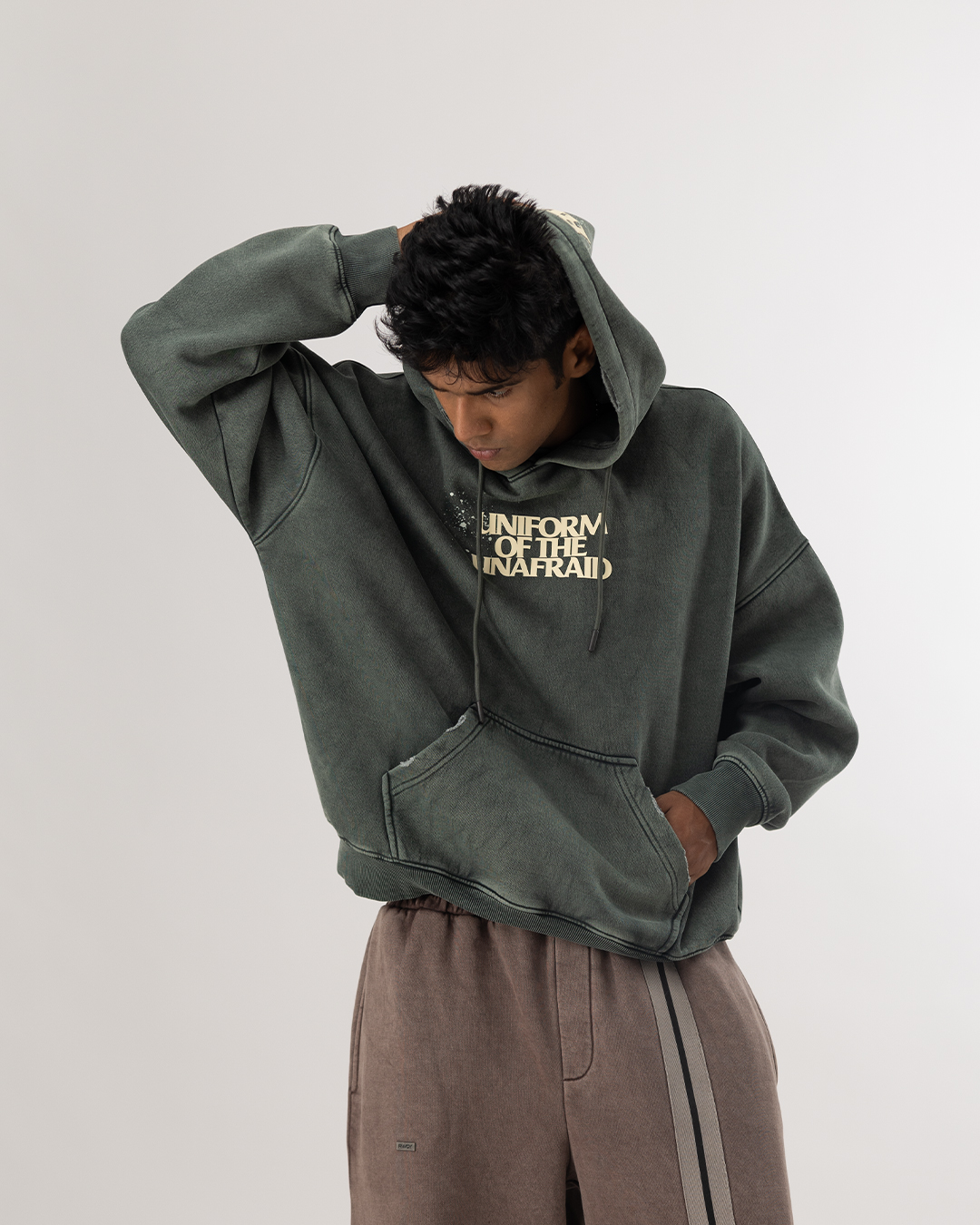 RWDY WASHED OVERSIZED HOODIE| SAGE GREEN