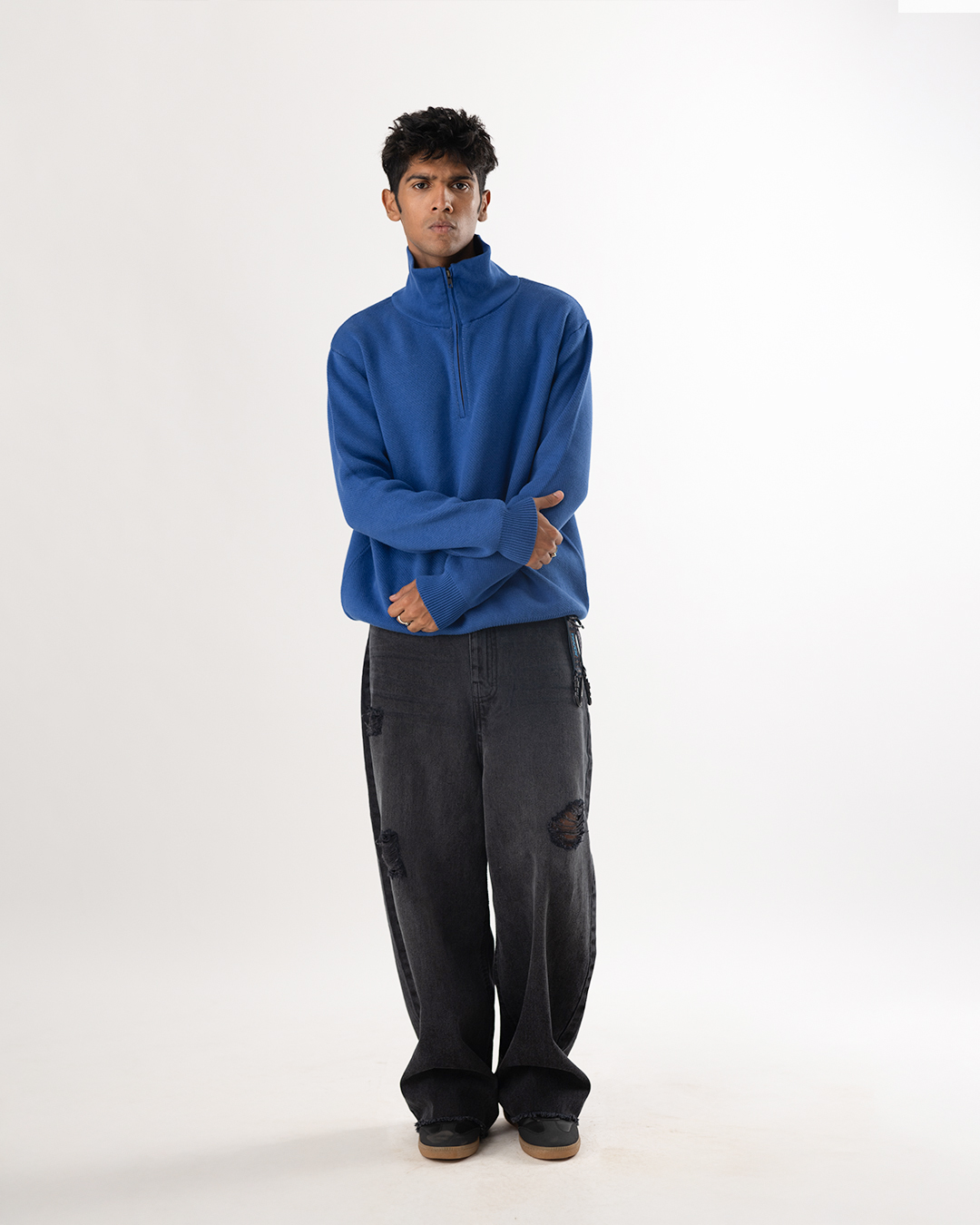 RWDY HALF ZIP KNIT SWEATER| MIDNIGHT NAVY